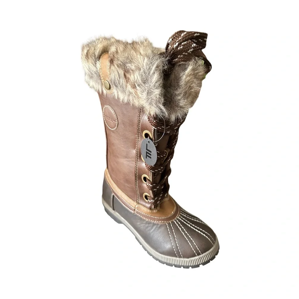 NWT London Fog Brown and Tan Women's Boots Sz 8